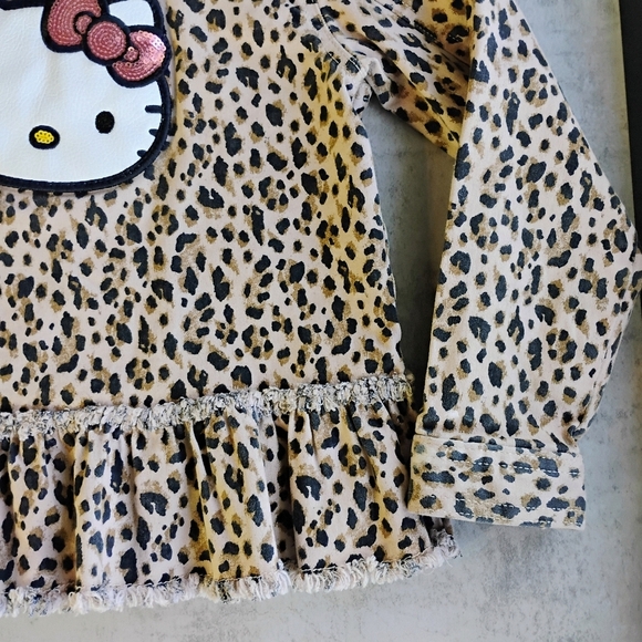 365 Kids Hello Kitty Leopard Print Lightweight Jacket Girls Size 5 - Picture 7 of 12